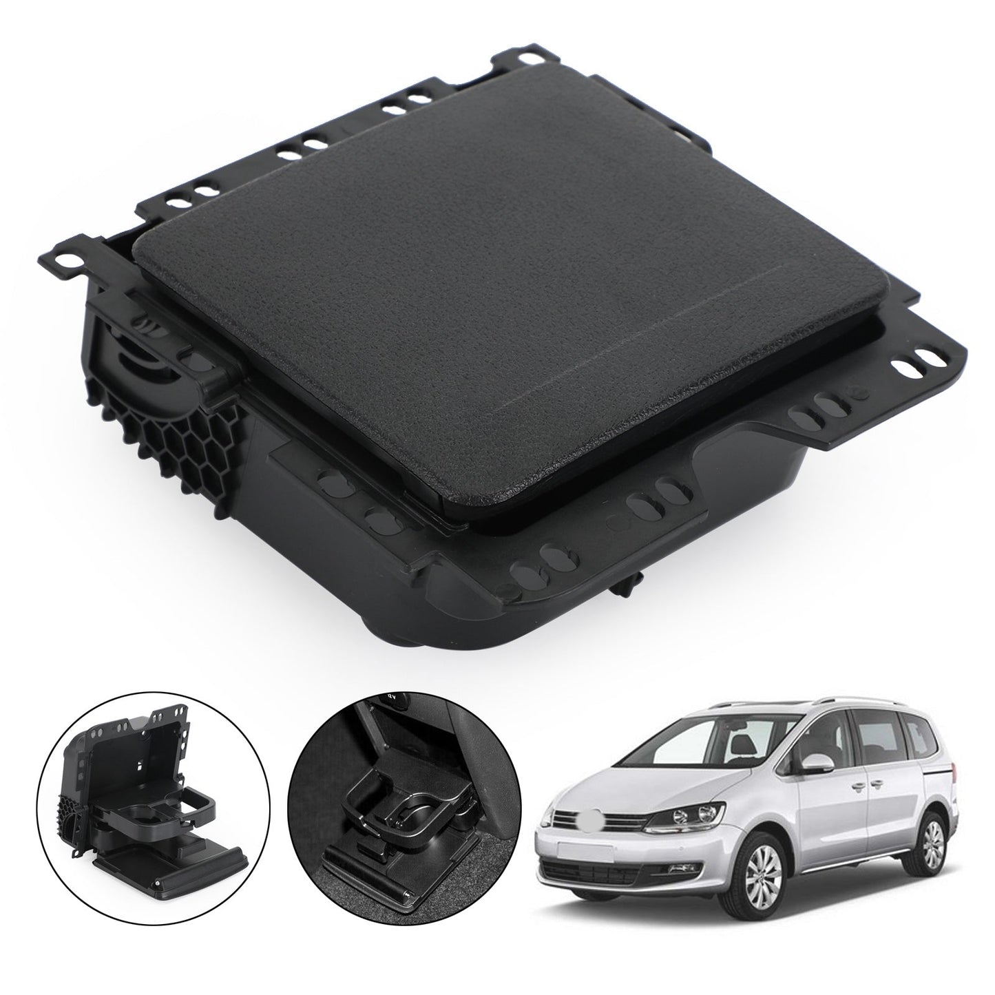 Portabicchieri console centrale posteriore 7N0 862 533 per VW Golf Sharan Tiguan Seat generico