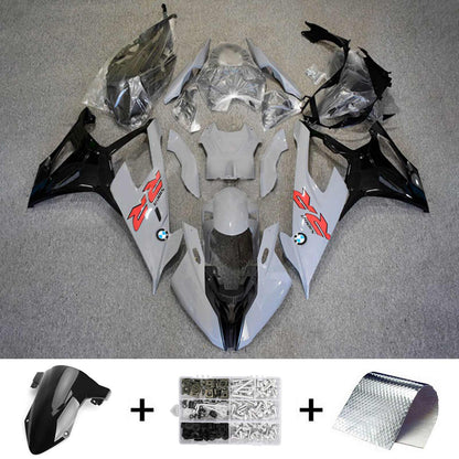 Amotopart 2019-2022 BMW S1000RR/M1000RR Kit di accesso alle corse bianco grigio nero