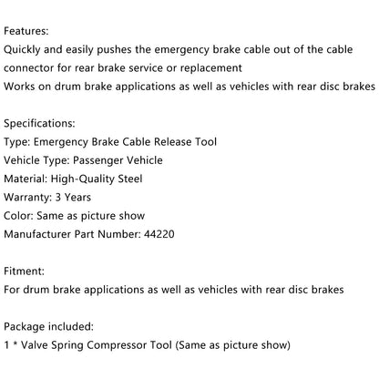 44220 Attrezzo di rilascio del cavo del freno di emergenza per la manutenzione dei freni posteriori
