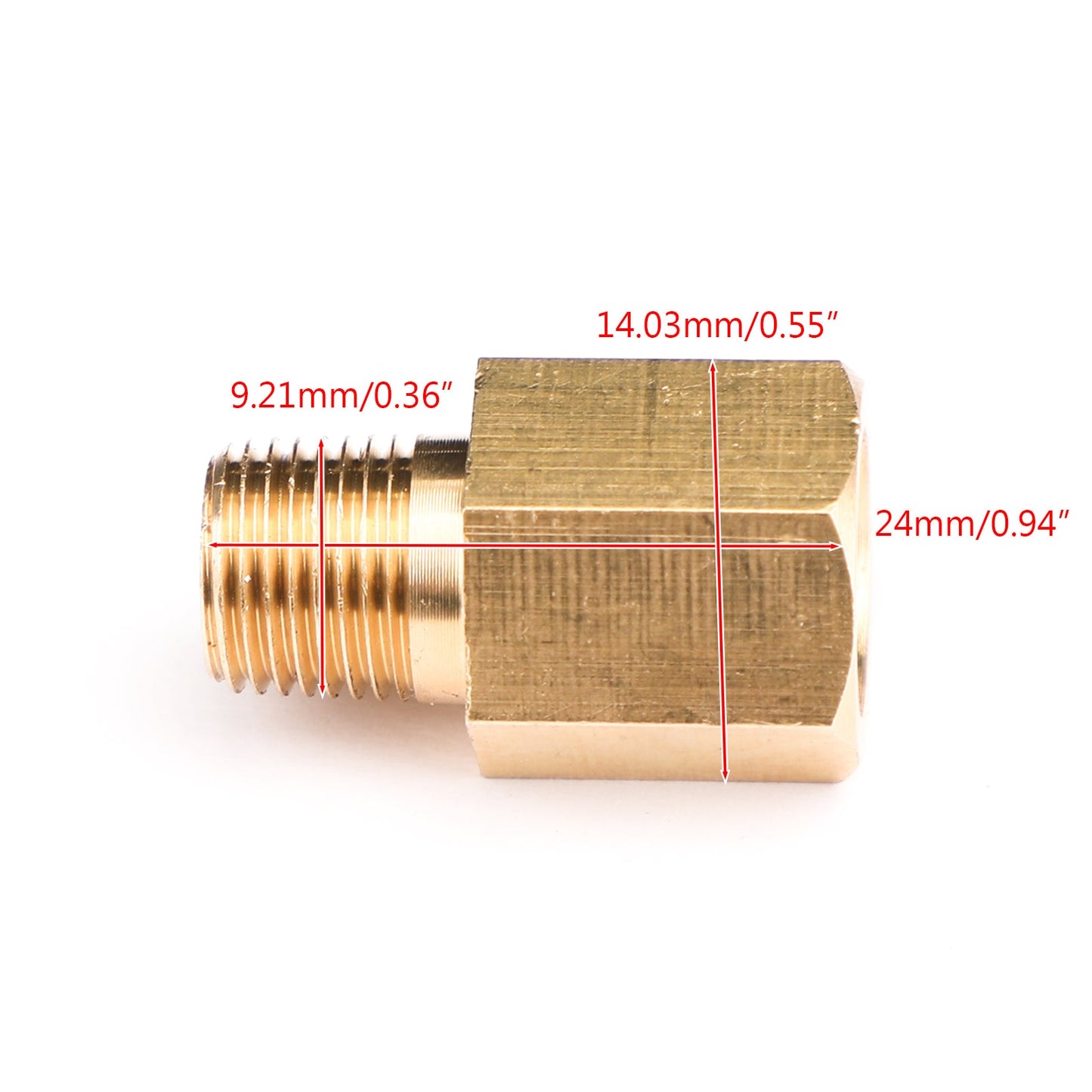 Adattatore da 1/8 NPT femmina a 1/8 BSPT maschio Adattatore pressione olio filettatura sensore generico