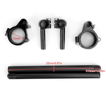 Kit manubrio forcella tubo forcella girevole universale regolabile CNC 52mm Generico