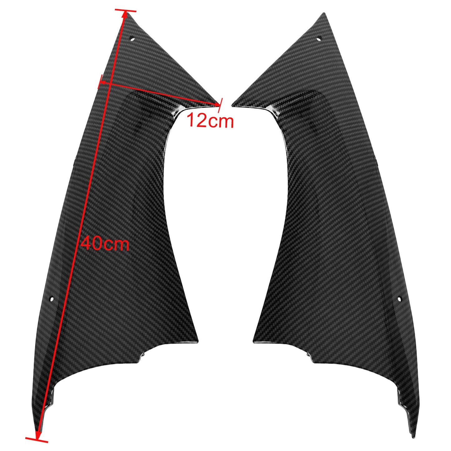 Pannello di copertura laterale del serbatoio del gas Trim carenatura per Yamaha YZF YZFR6 R6 2008-2014 Carbonio generico