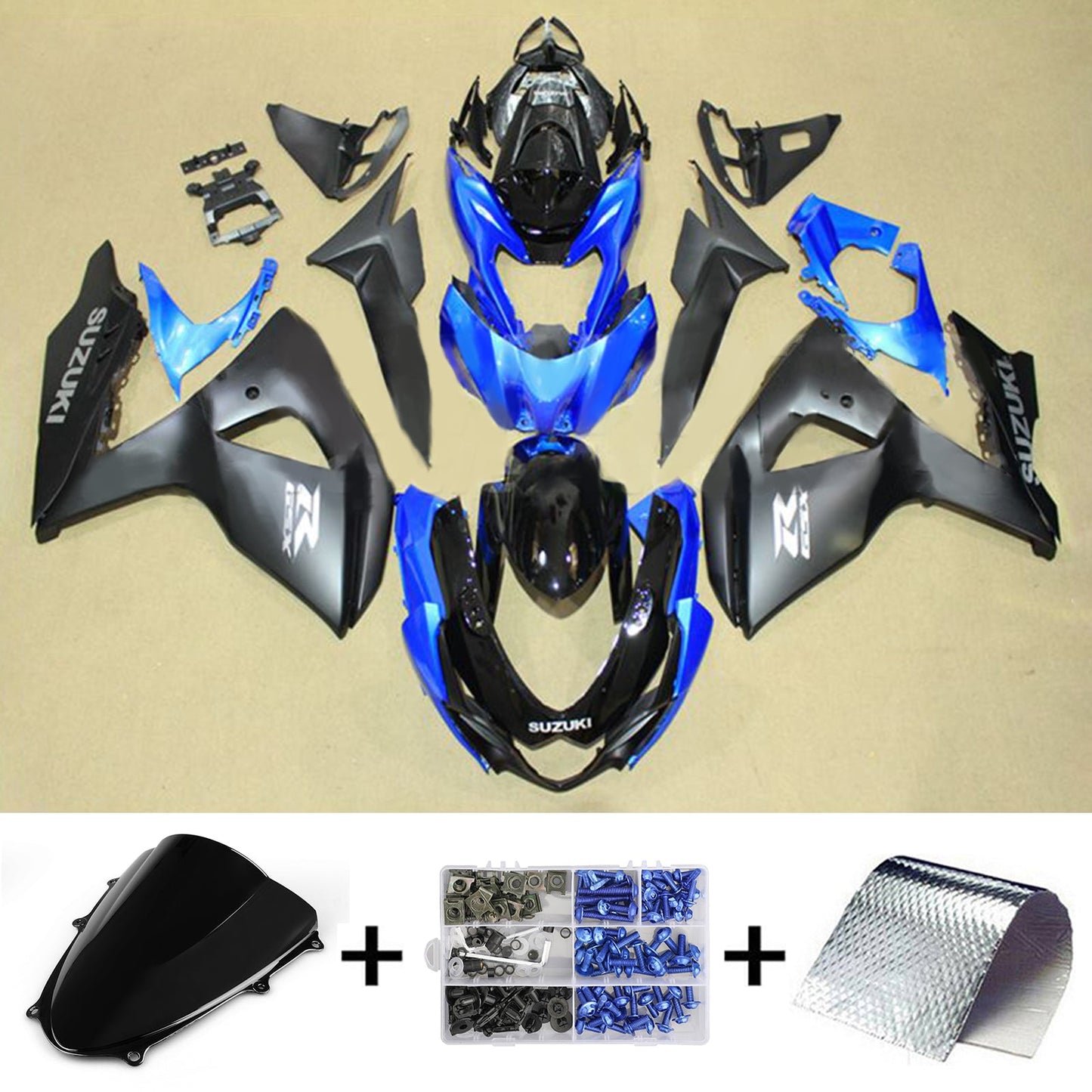 Amotopart Suzuki GSXR1000 2009-2016 K9 Kit carena Carrozzeria Plastica ABS