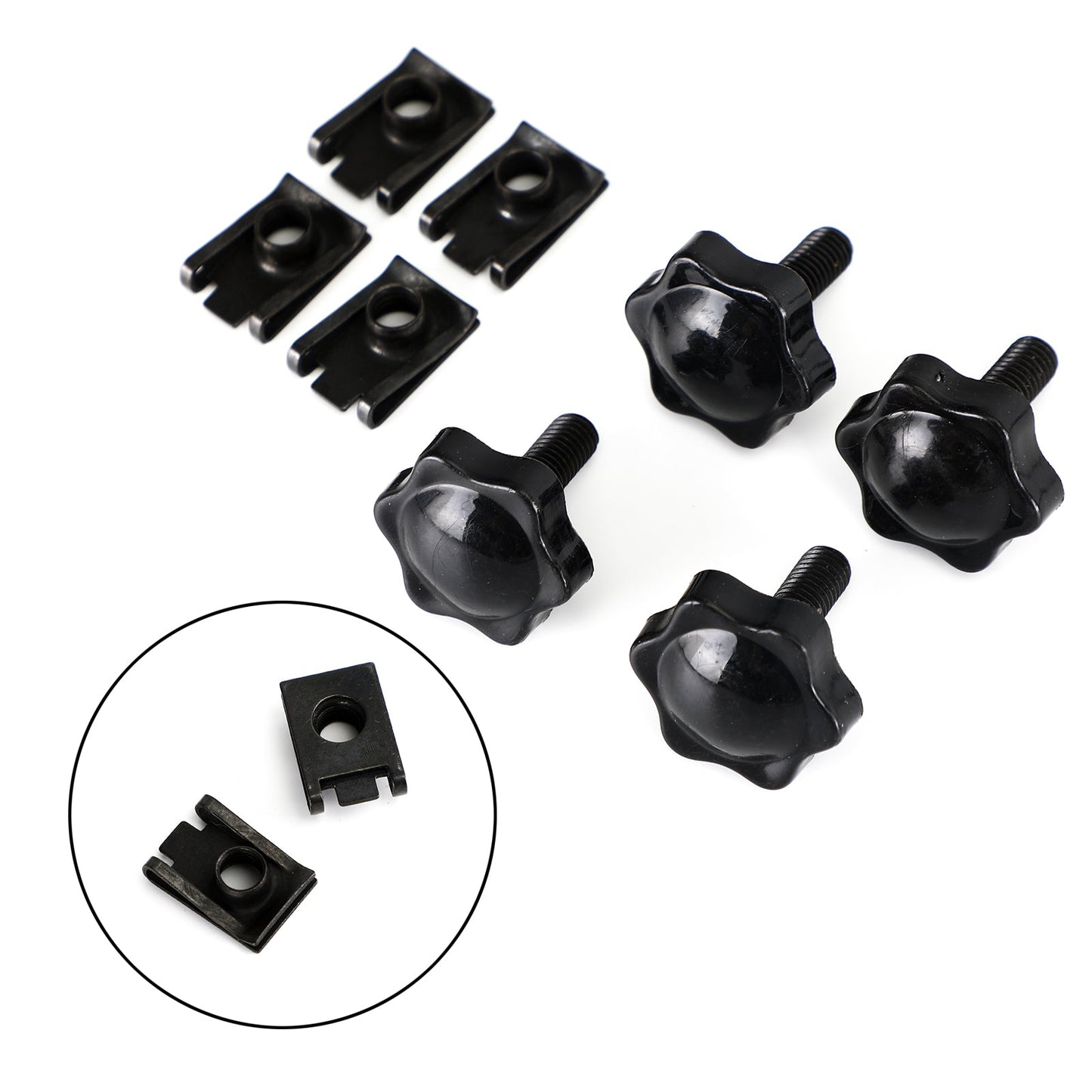 4Pcs Bisaccia Leva di Bloccaggio Bulloni e Dadi Kit Adatto Per Glide King Touring 96-19 Argento Generico
