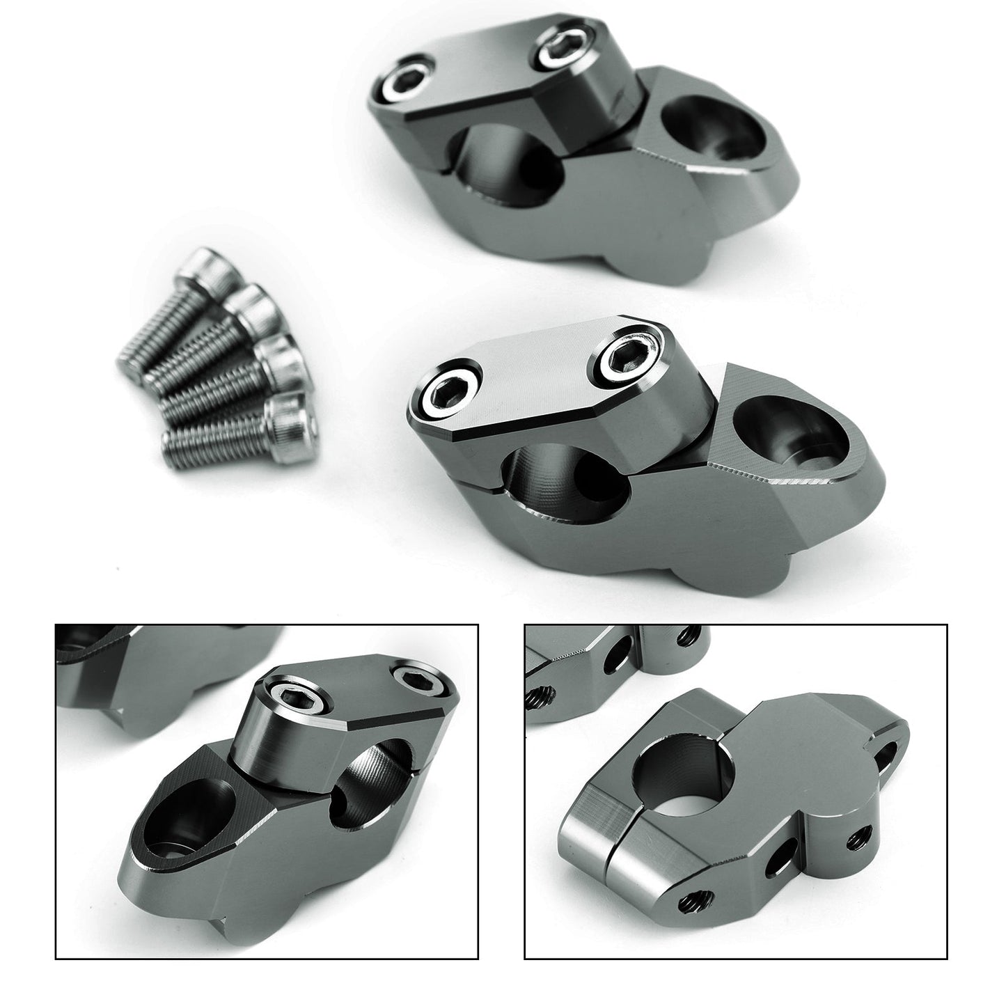 Alluminio billet 7/8" Kit di estensioni per riser manubrio 22mm Per Yamaha Per Honda Per Ducati Per KTM Per Kawasaki Per Suzuki Generico