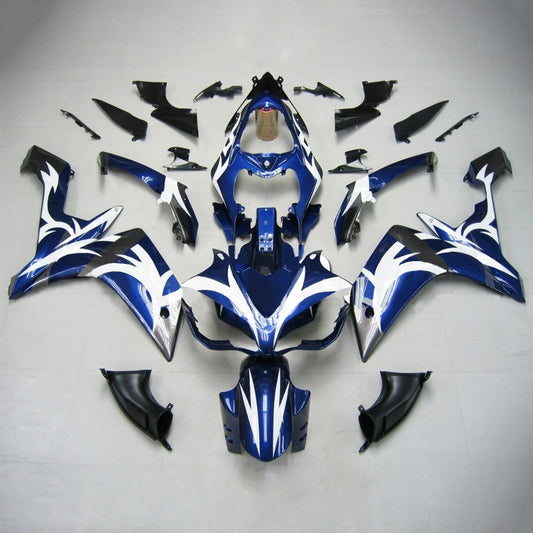 Amotopart Yamaha 2007-2008 YZF 1000 R1 Kit di spostamento bianco blu