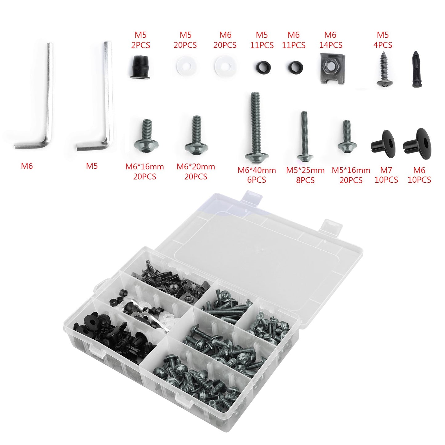Carenatura Bullone Kit Carrozzeria Vite Per Honda CBR 600 900 919 954 1000 RR 1100XX TI Generico