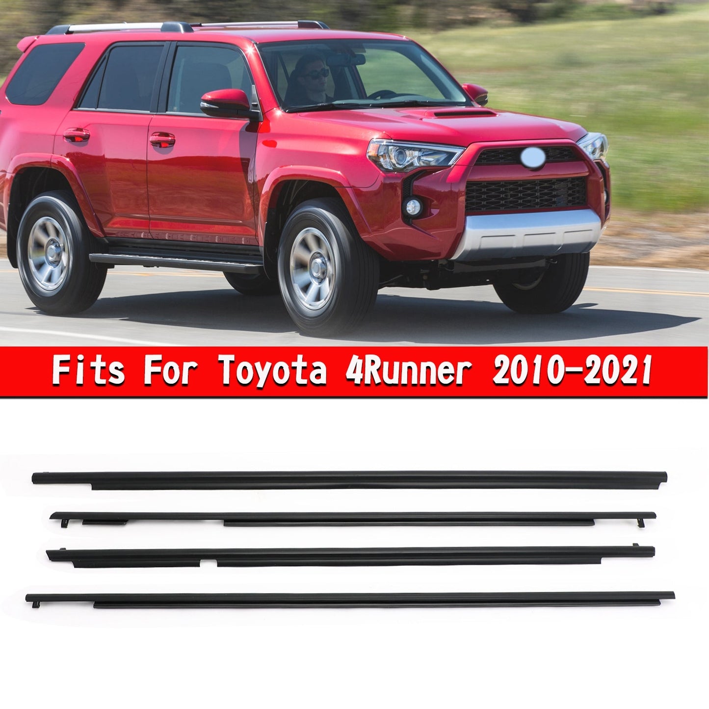 Auto Fuori Finestra Weatherstrip Guarnizione Cintura Stampaggio Per Toyota 4Runner 2010-2021 Generico