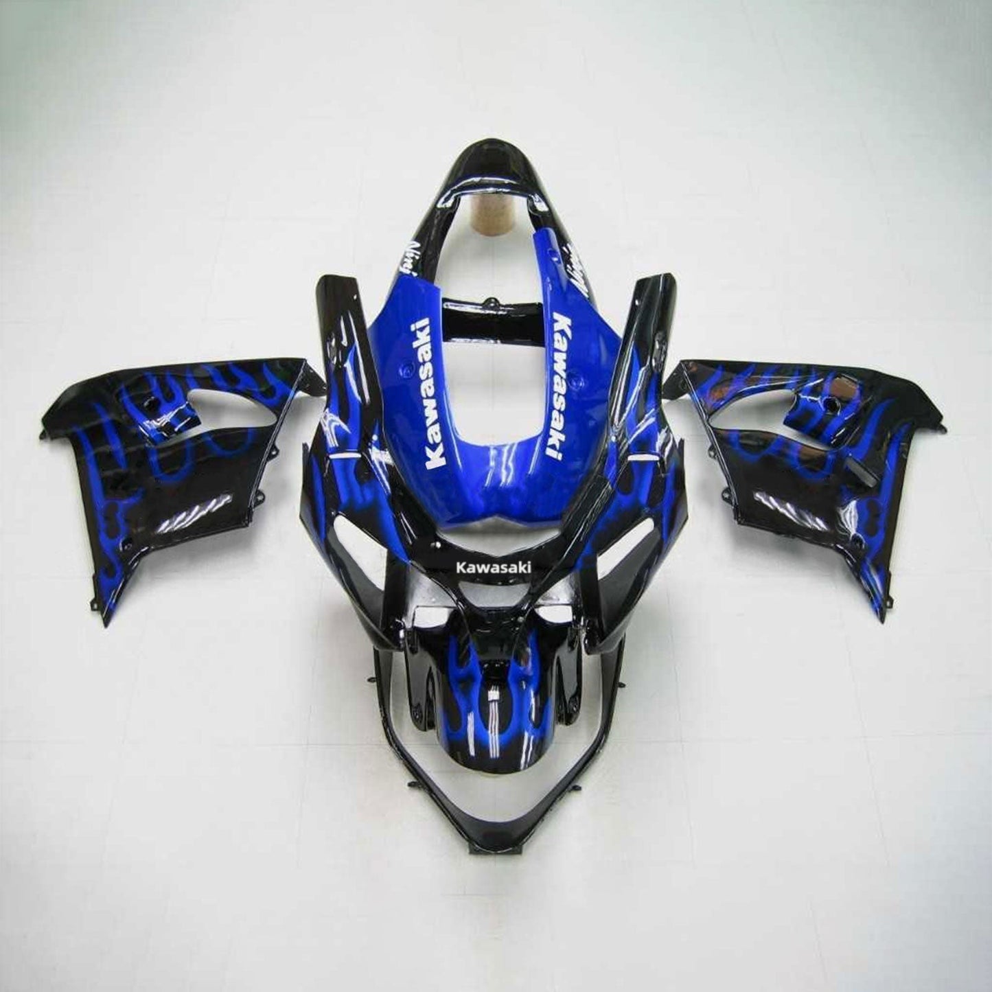 Amotopart Kawasaki 2002-2003 ZX9R BLACH BLU MIX SHOULD KIT