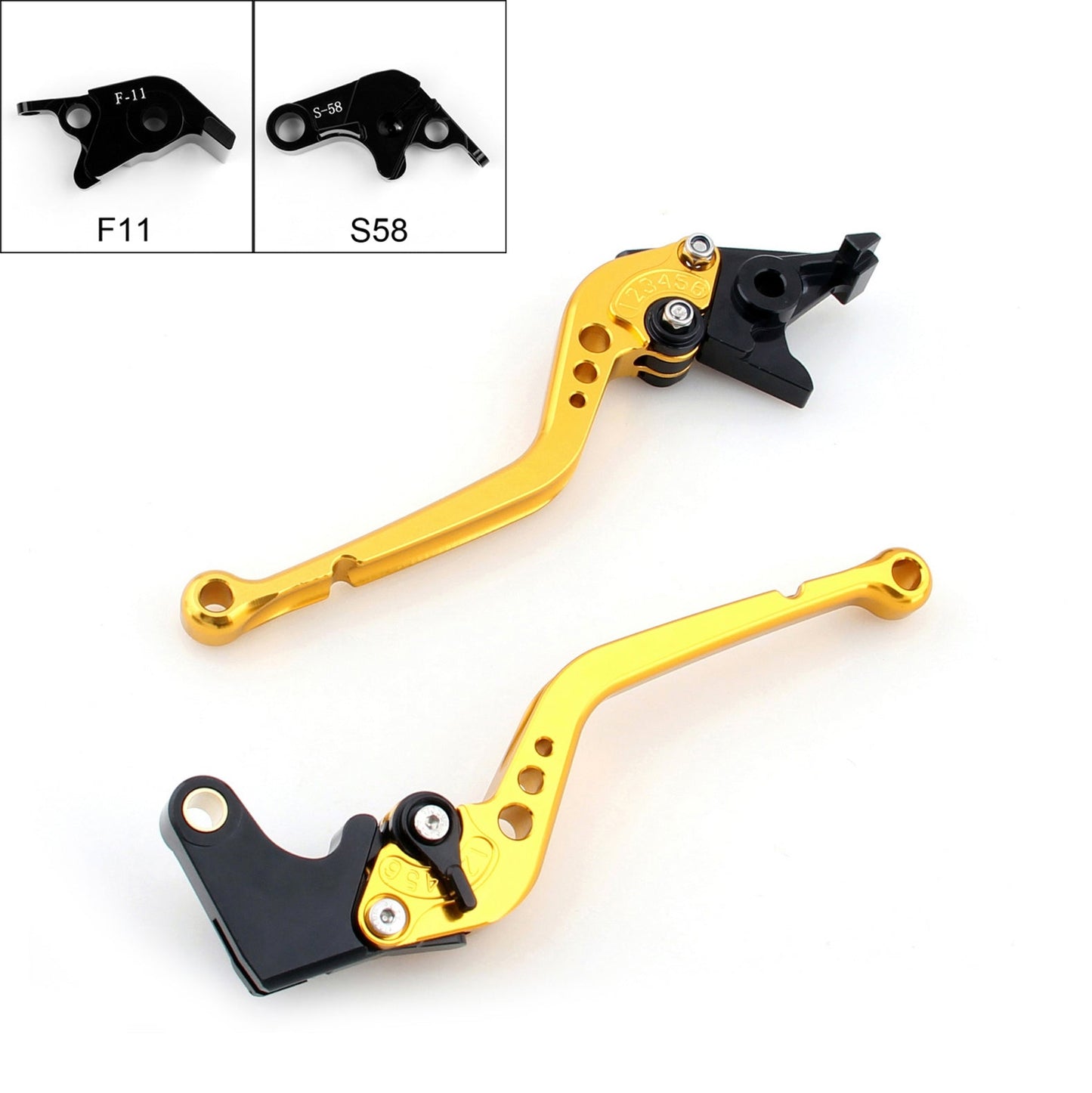 Leve freno frizione lunghe per Aprilia RSV4/RSV4 FACTORY 2009-2014 nere generiche