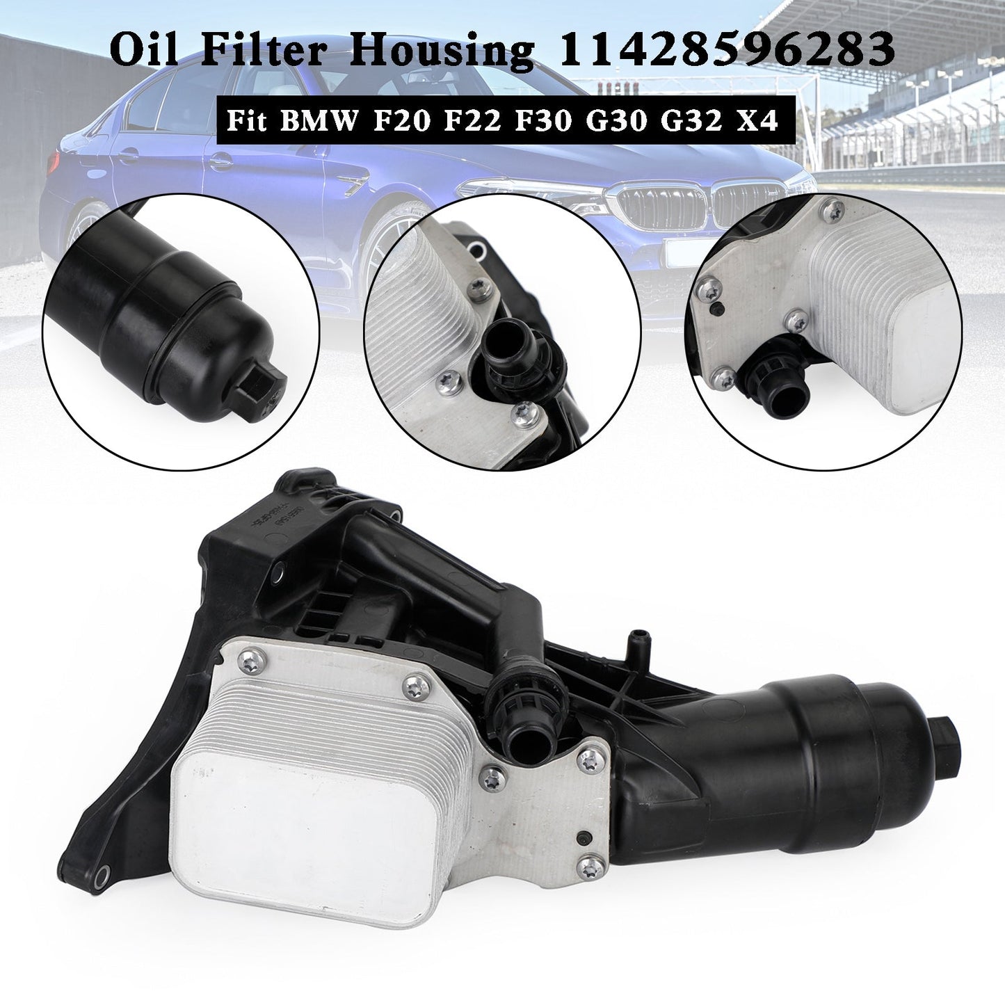 Alloggiamento filtro radiatore olio motore 11428596283 Fit BMW F20 F22 F30 G30 G32 X4 generico