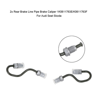 2x Pinza freno posteriore tubo freno 1K0611763E/K0611763F per Audi Seat Skoda