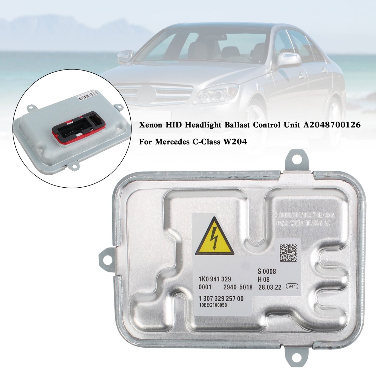 Unità di controllo zavorra fari Xenon HID A2048700126 per Mercedes Classe C W204