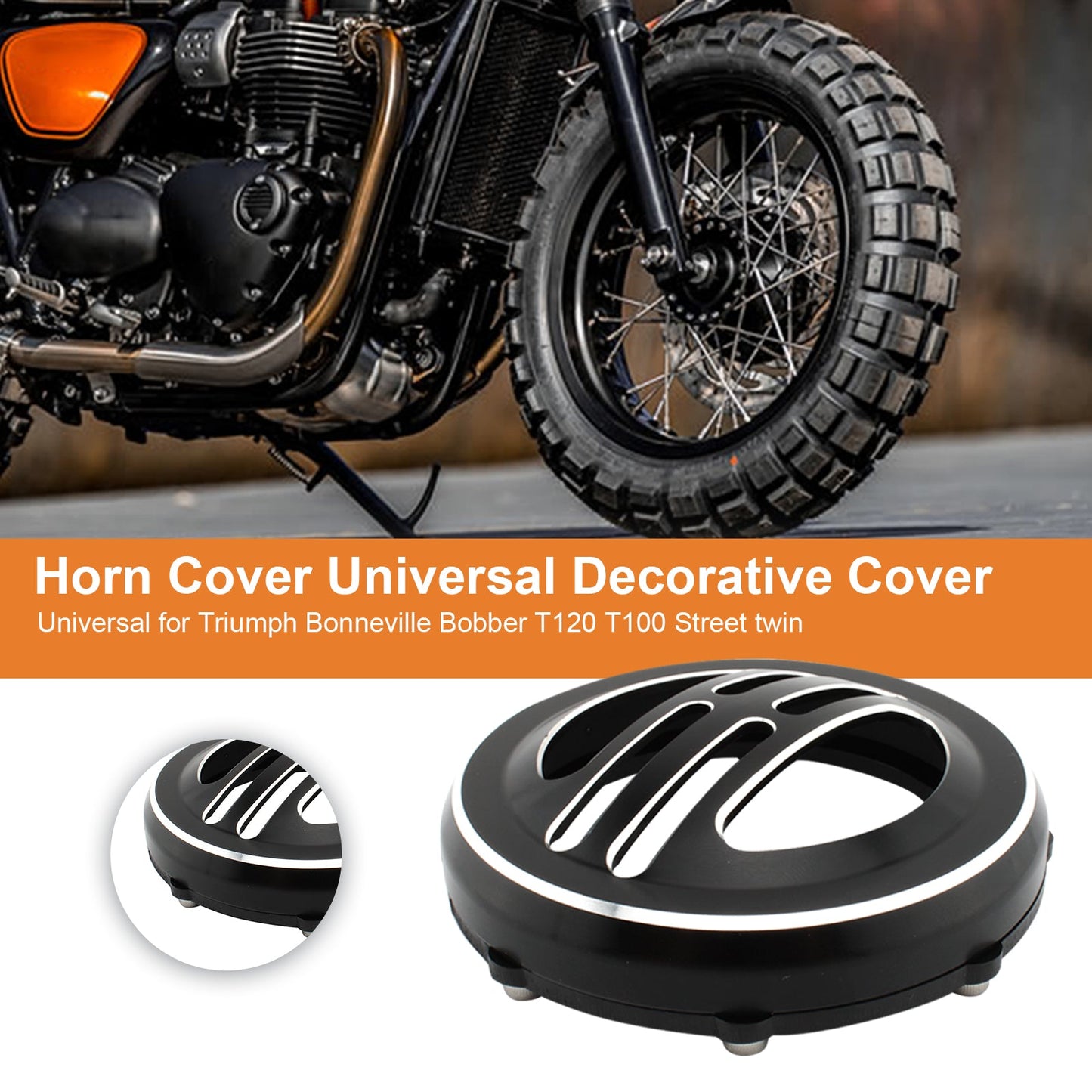 Cover Clacson Cover Decorativa Universale Per bobber T120 T100 Street twin Generico