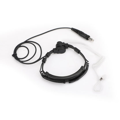 Cuffia con microfono tattico per gola con spina grande da 7,1 mm per radio PRC-152 PRC-148 U329