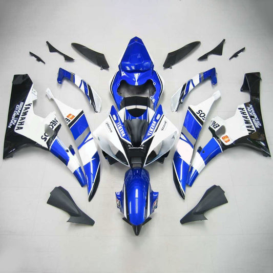 Amotopart Yamaha 2006-2007 YZF 600 R6 Kit di carenatura blu bianca