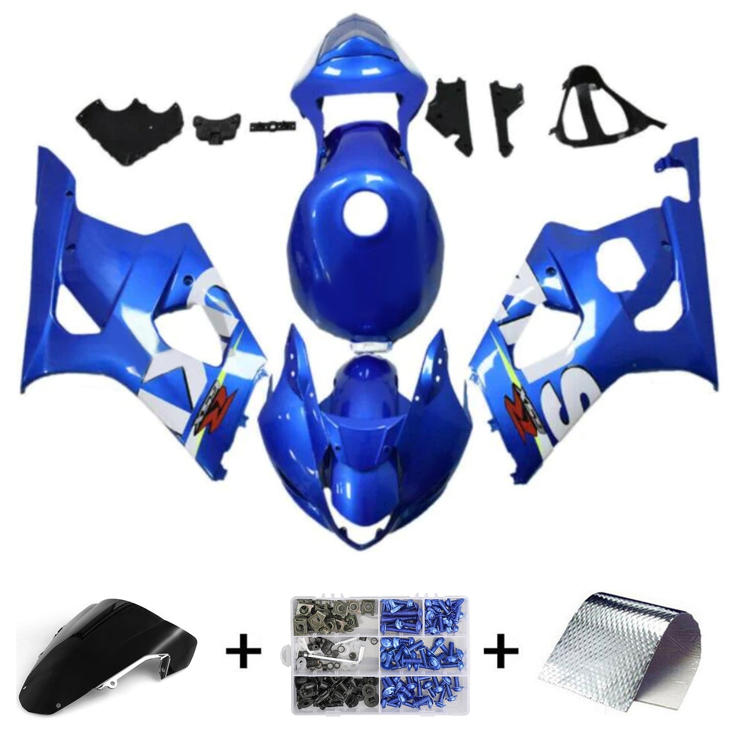 2003-2004 Suzuki GSXR1000 K3 Kit carenatura iniezione Carrozzeria Plastica ABS