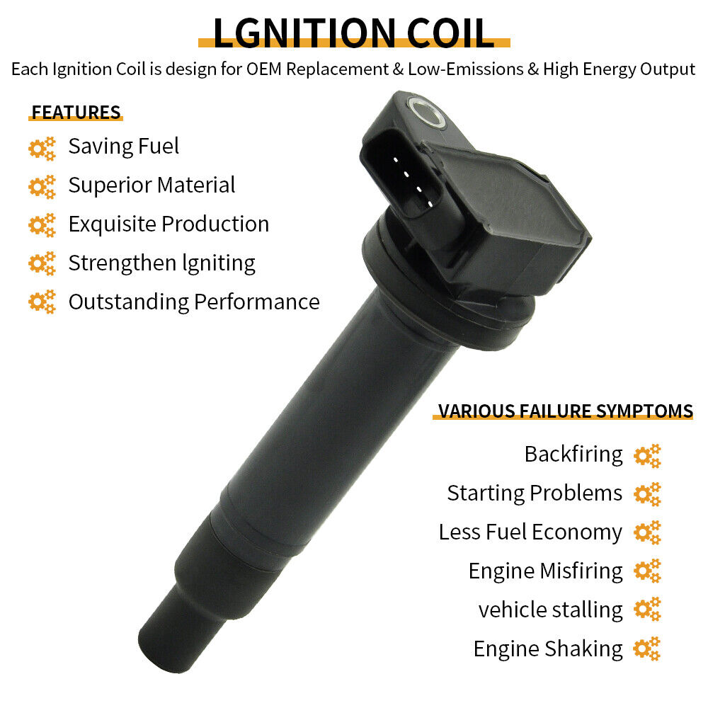 2003-2009 Toyota 4Runner Lexus GX470 4.7L 8PCS Bobina di accensione + Candela UF230 90080-91180 90919-02249