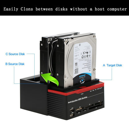 Multifunzione 2.5 3.5" HDD Docking Station UKB 3.0 Clone Hard Drive Card EU