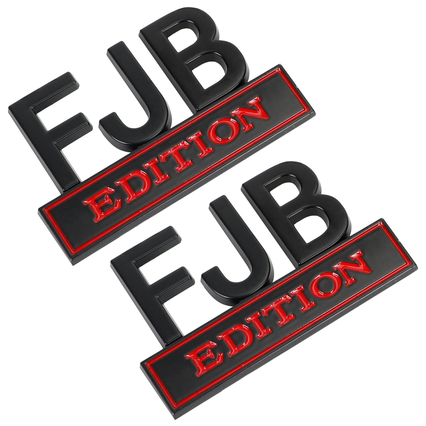 2¡Á FJB EDITION 3D Distintivo dell&#39;emblema Camion Car Decal Adesivo per paraurti Nero e rosso