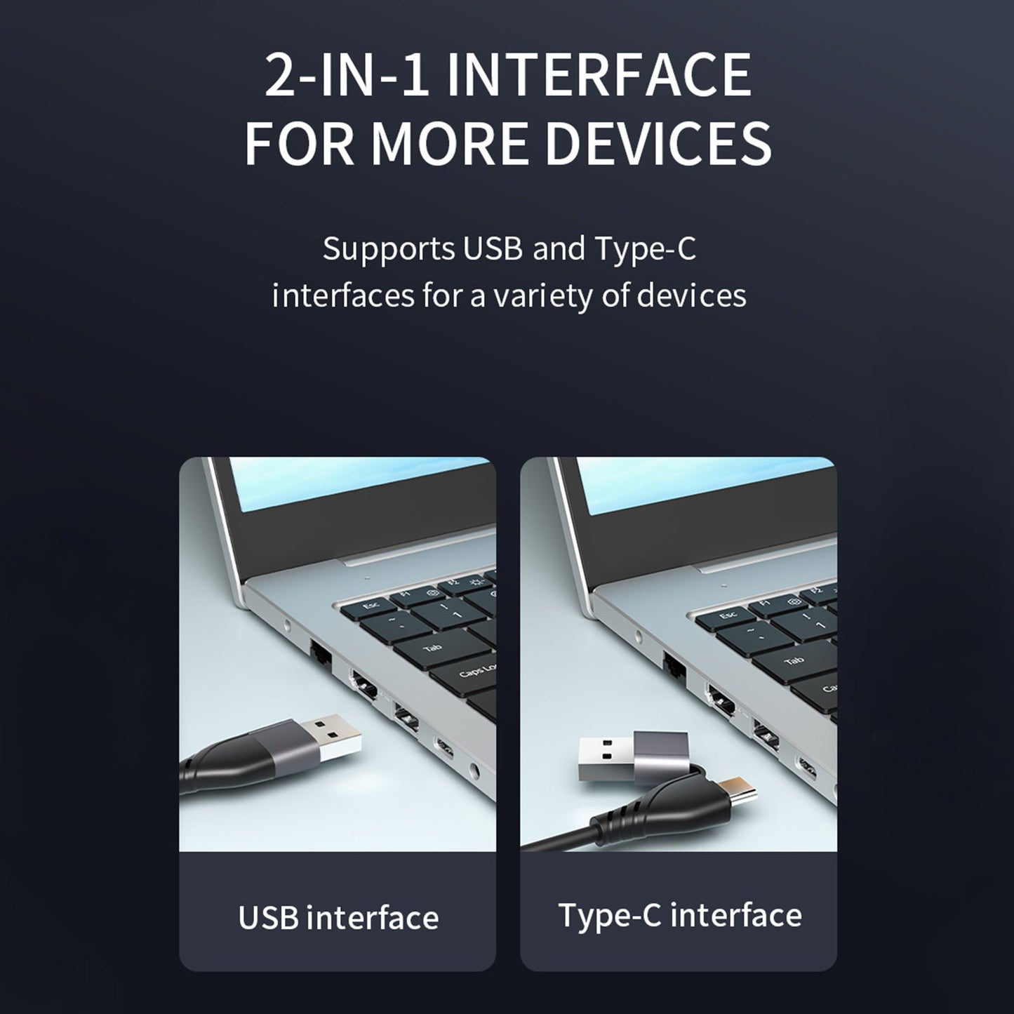 Adattatore da tipo C/USB3.0 a doppio HDMI per hub Apple M1 M2 Mac Windows tipo C/USB3.0