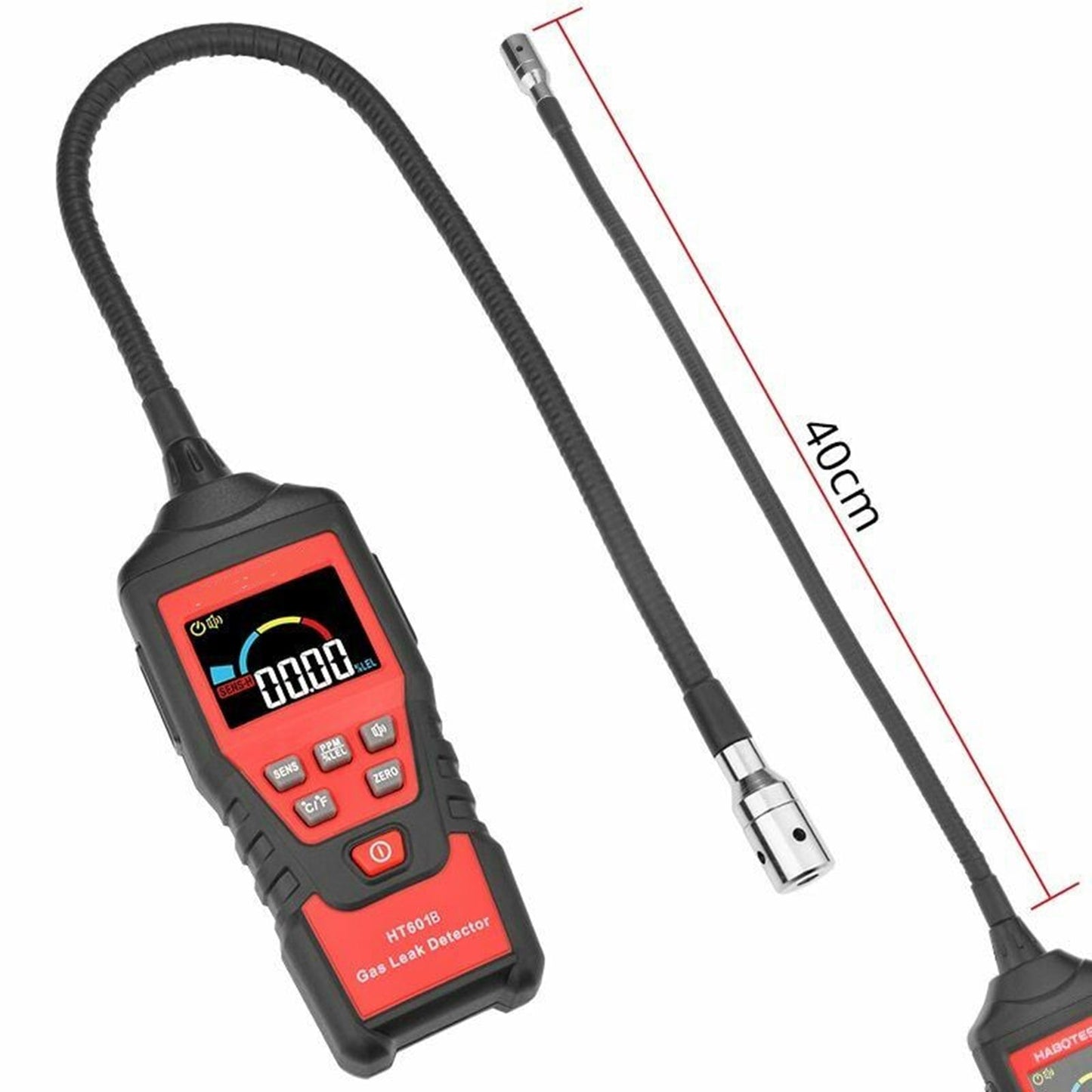 Rilevatore di fughe di gas Rilevatore di gas combustibile portatile Tester LCD Perdite visive