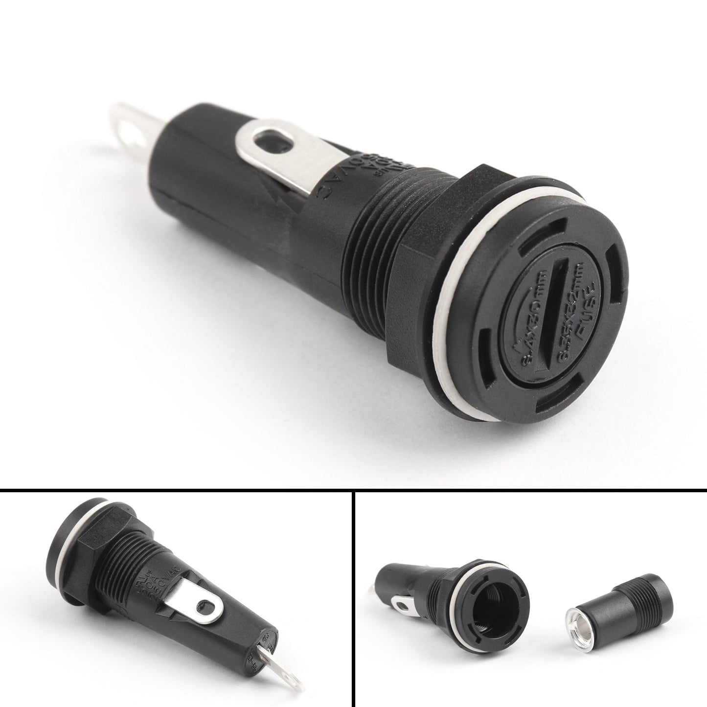 1PCS SCI R3-55B Supporto per fusibili telaio per montaggio a pannello per fusibili in vetro 6x30mm 20A 250V