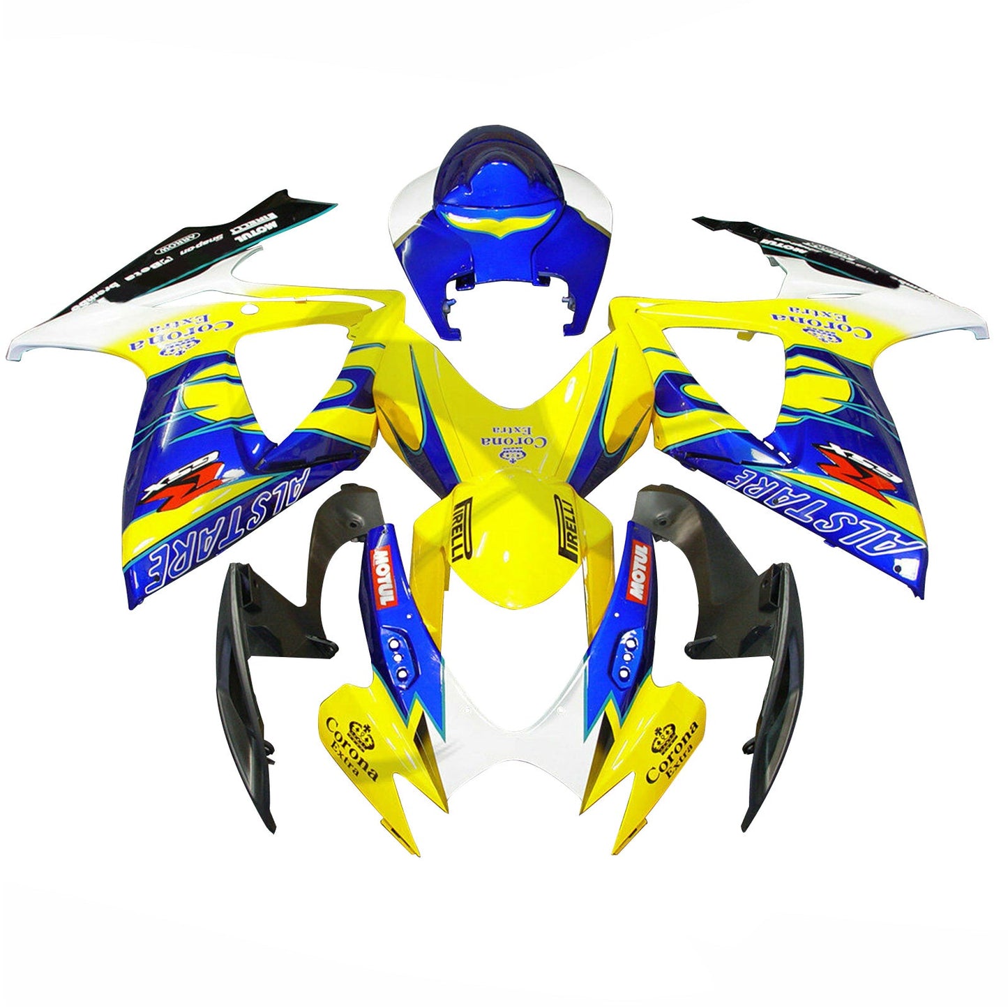 Carenatura Set Per SUZUKI GSXR 600 750 2006-2007 K6 Giallo Generico
