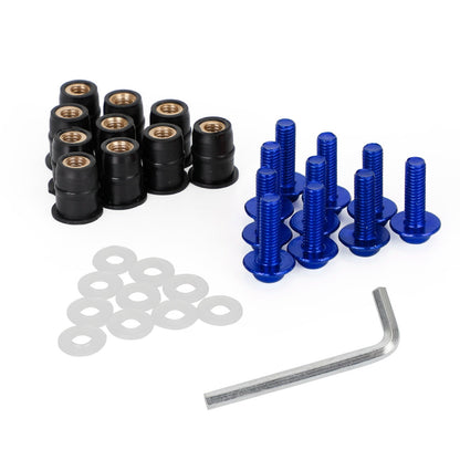 Kit di rondelle per bulloni a vite in alluminio M5x16mm per parabrezza per moto, confezione da 10 generici