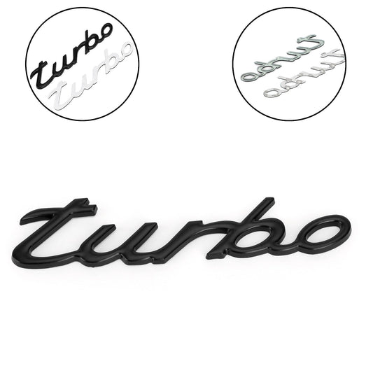 Adesivo per auto 3D Placcatura in metallo Turbo Logo Distintivo dell&#39;emblema Decal Nero generico