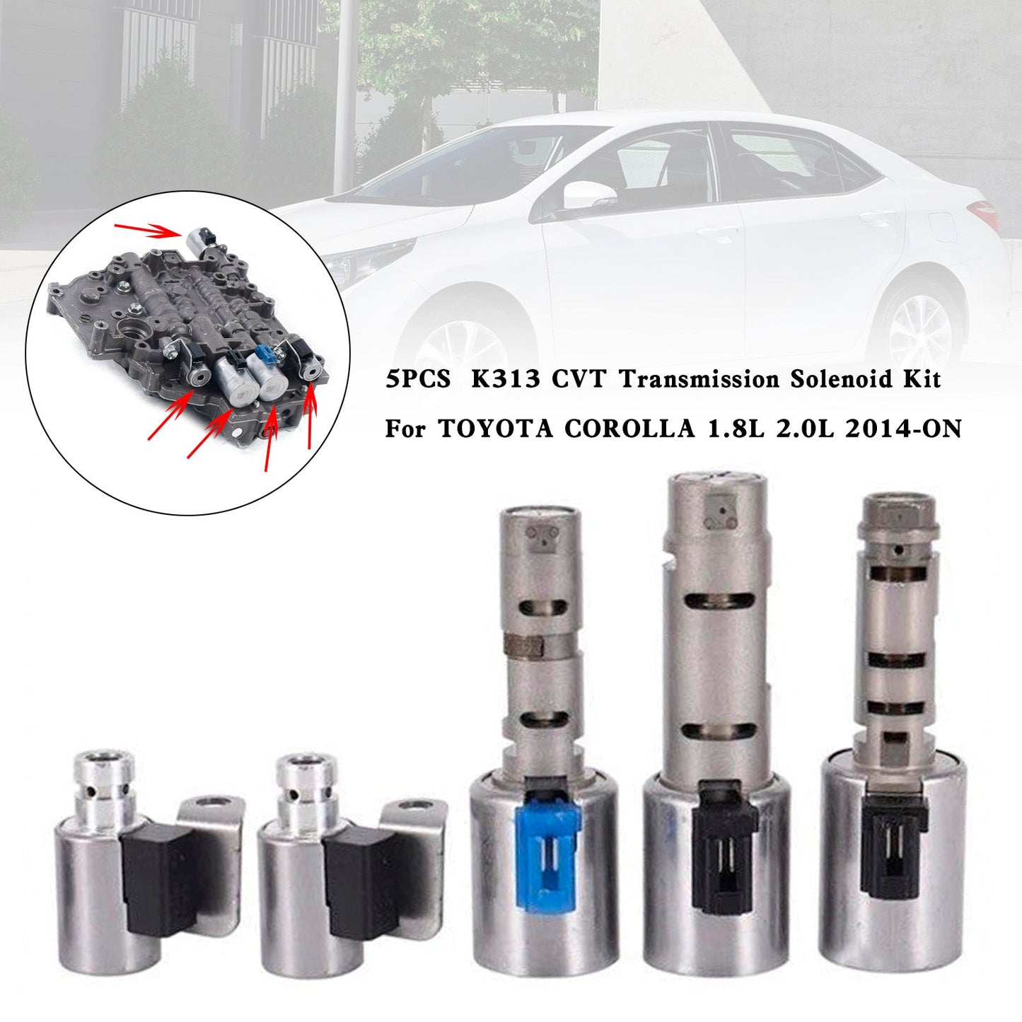 Kit solenoide trasmissione CVT 5PCS K313 per TOYOTA COROLLA 1.8L 2.0L 2014-ON