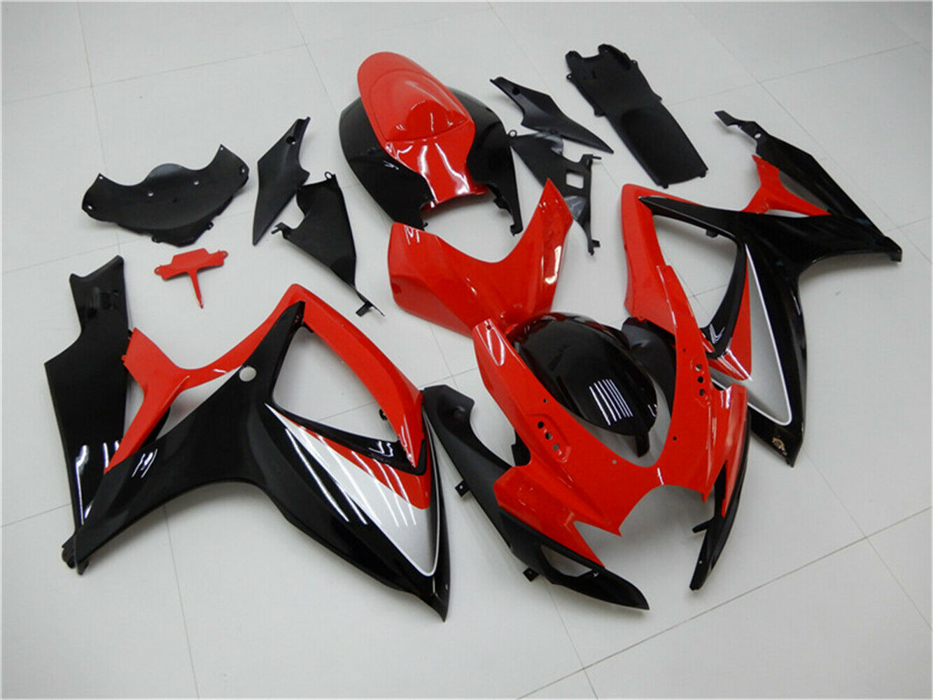 Amotopart Cladding Suzuki GSXR600 750 2006-2007 Abbigliamento vestiti rosso kit di travestimento nero