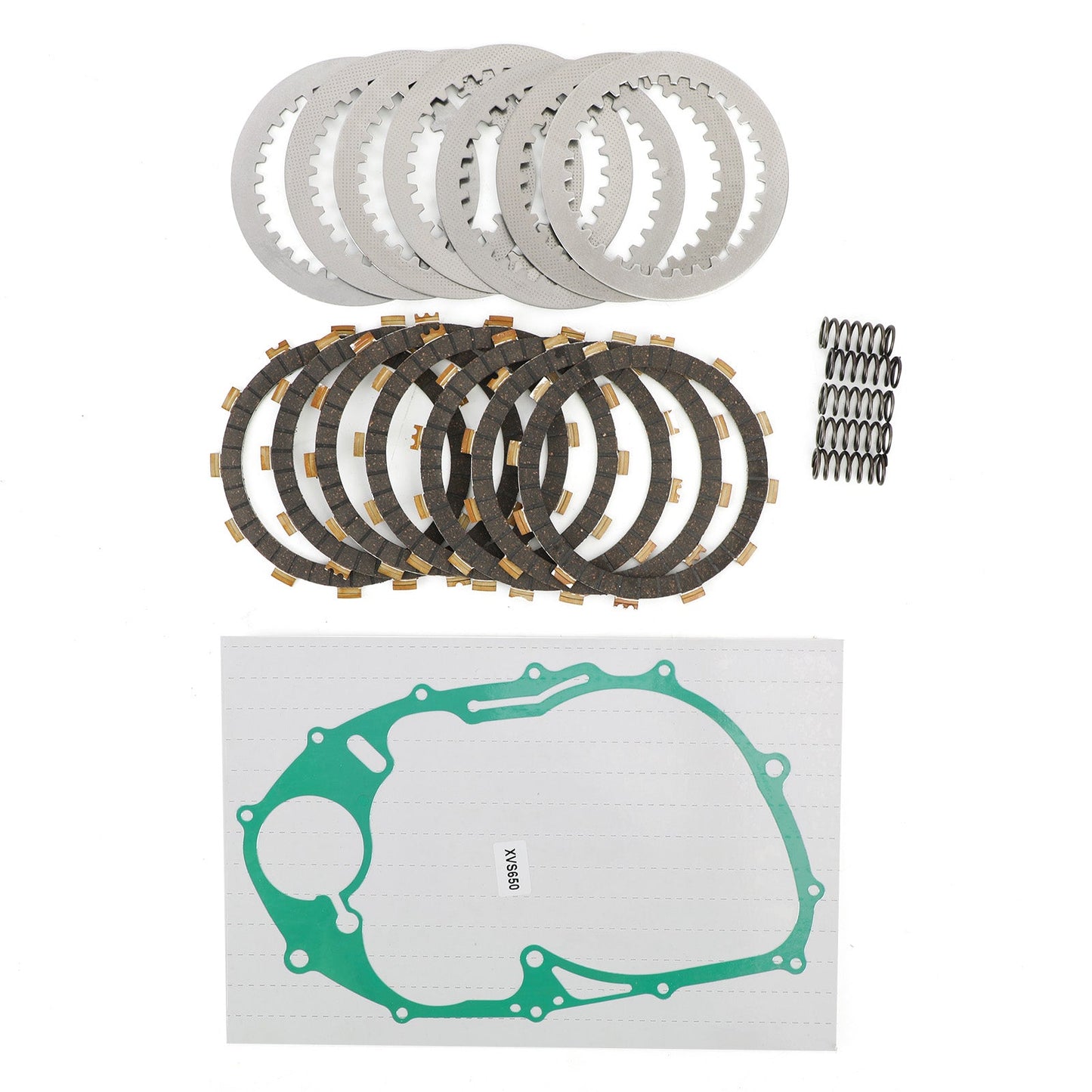3B6-W001G-00-00 Per Yamaha V Star 650 XVS650 1998-2003 Kit disco frizione e guarnizioni Generico