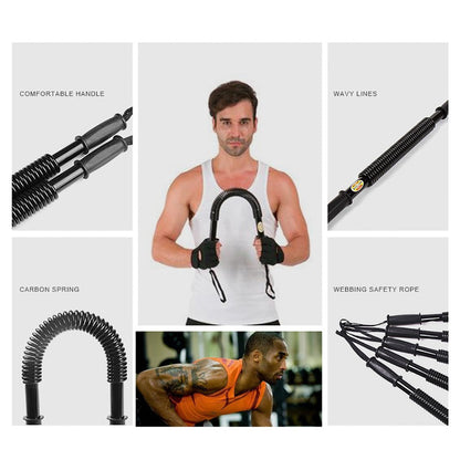Heavy Duty Spring Chest Power Bar Twister Parte superiore del corpo Allenamento della forza delle braccia 40 kg