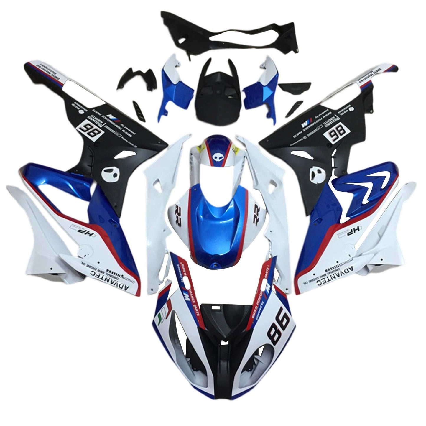 Amotopart BMW S1000RR 2015-2016 Kit Carenatura Carrozzeria Plastica ABS