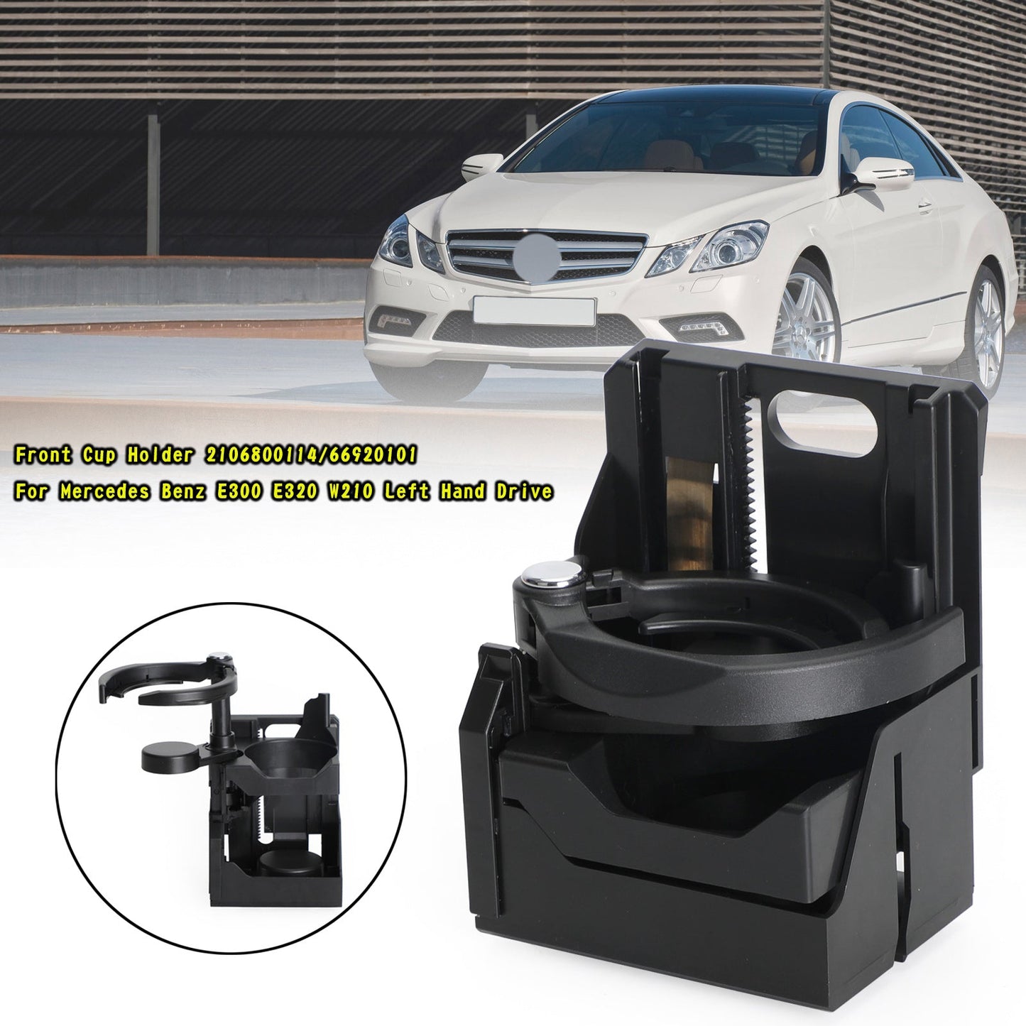 Portabicchieri anteriore 2106800114/66920101 per Mercedes Benz E300 E320 W210 generico