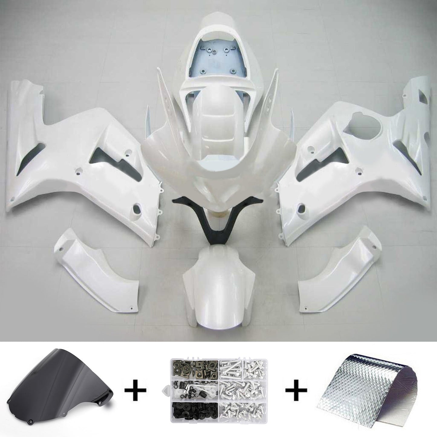 Amotopart 2003-2004 Kawasaki ZX6R 636 White