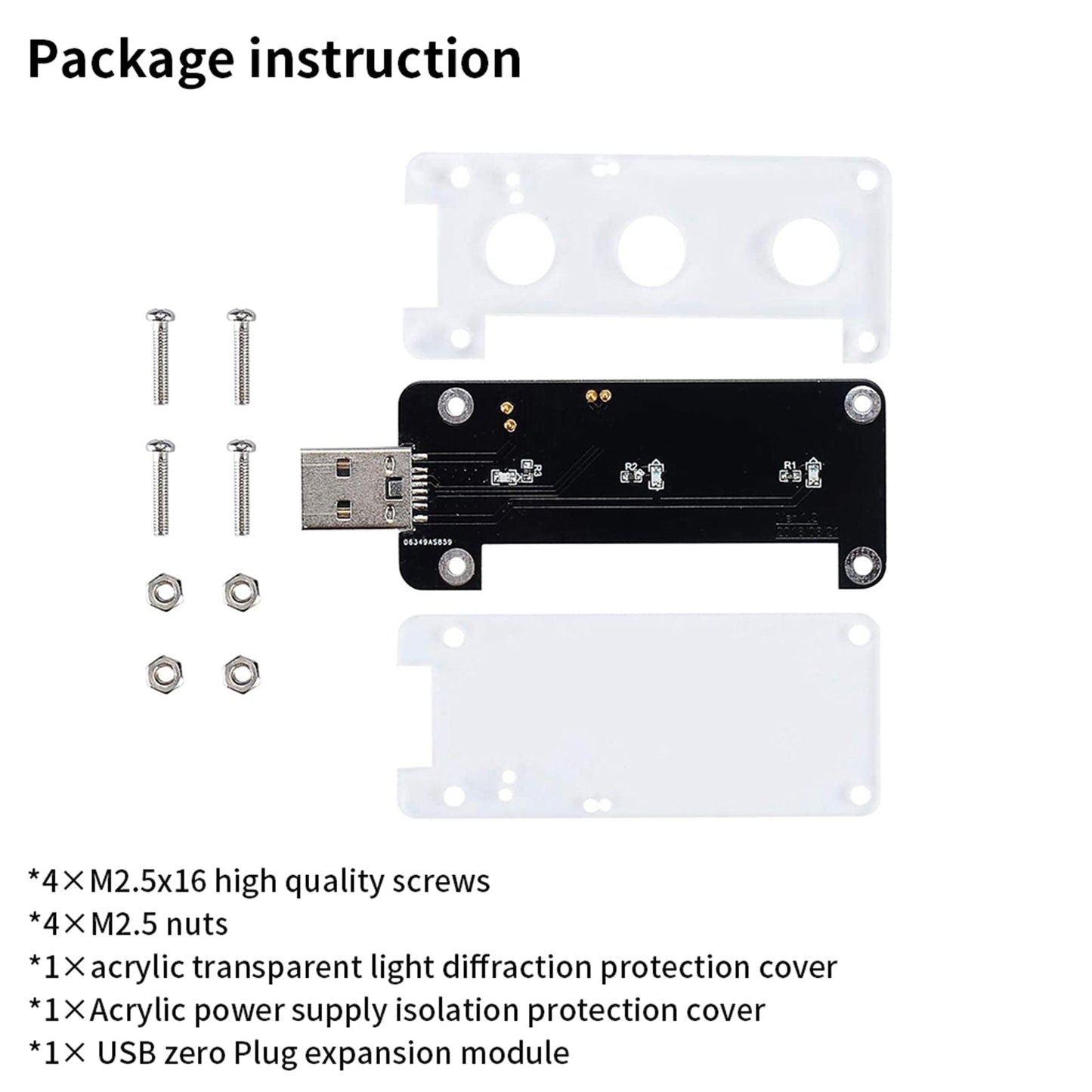 Connettore del modulo dongle USB per scheda di espansione Raspberry Pi Zero / W / WHE