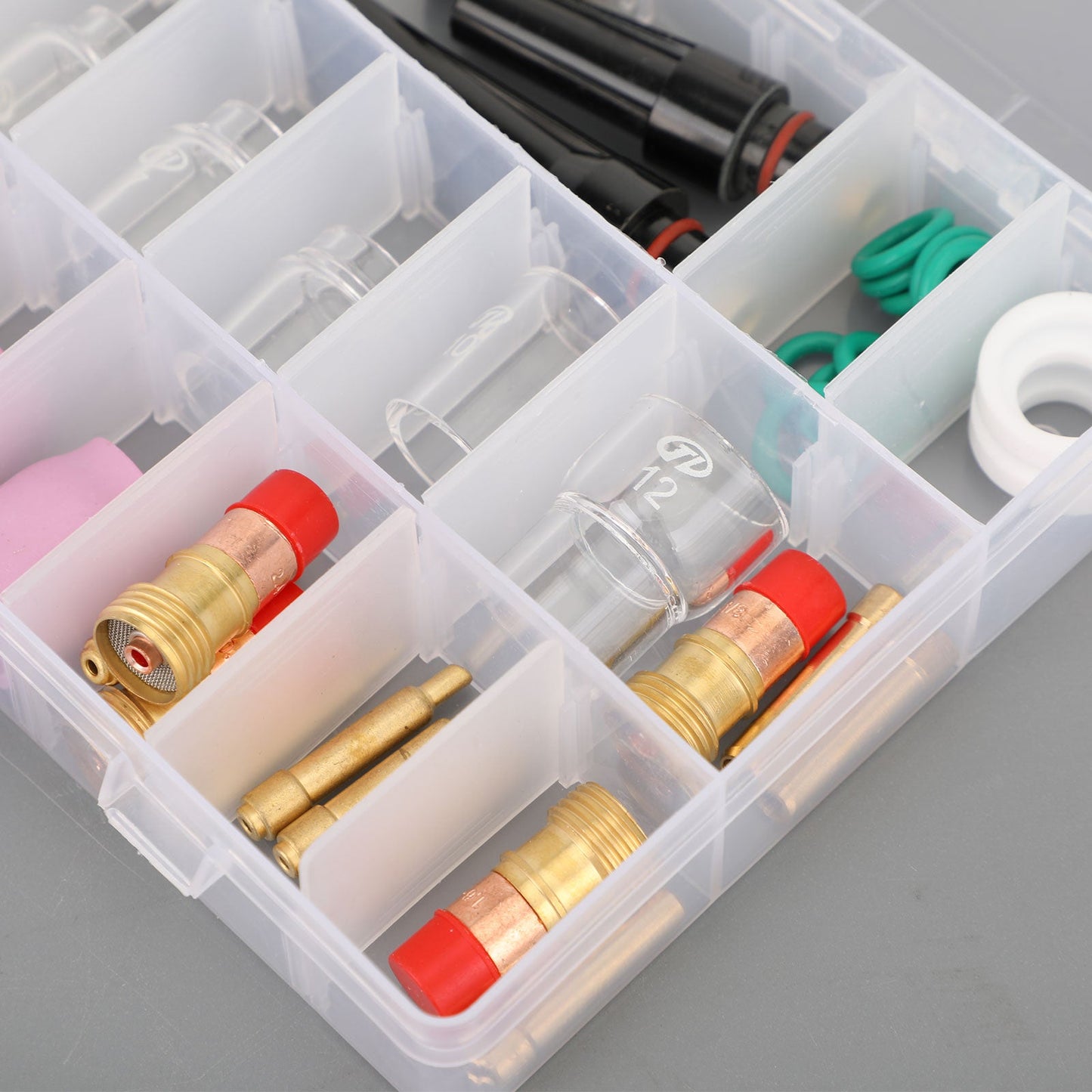 40Pcs TIG Welding Torch Stubby Gas Lens Kit tazza in vetro Pyrex per WP-17/18/26