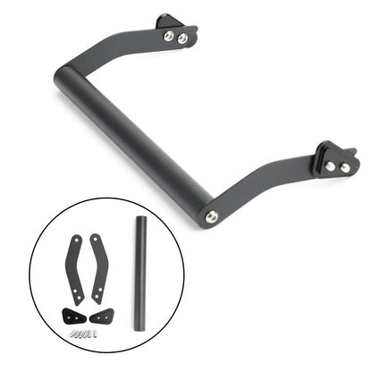Supporto per smartphone/GPS per montaggio su staffa per parabrezza nero per Kawasaki Versys650 15-19 Generico