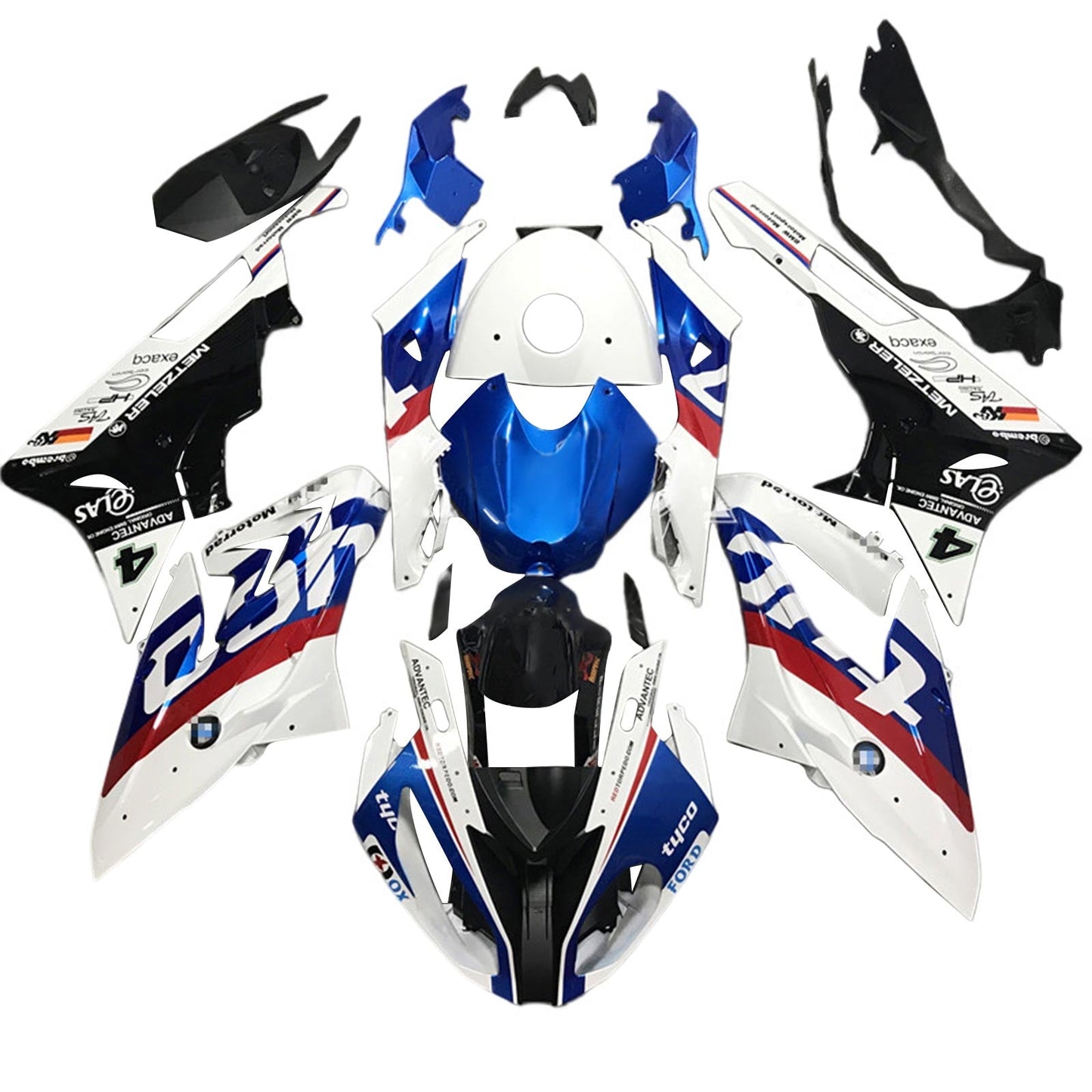 Amotopart BMW S1000RR 2015-2016 Kit Carena Carrozzeria Plastica ABS