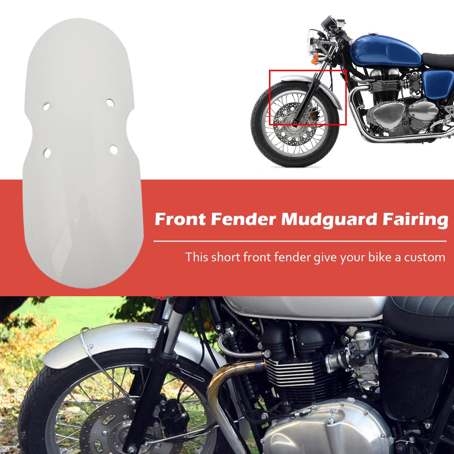 2001-2016 Bonneville T100 Scrambler Thruxton parafango parafango anteriore
