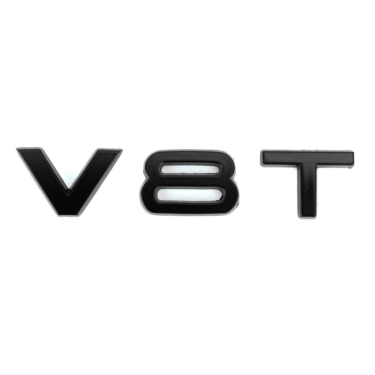 Distintivo dell'emblema V8T adatto per AUDI A1 A3 A4 A5 A6 A7 Q3 Q5 Q7 S6 S7 S8 S4 SQ5 nero generico