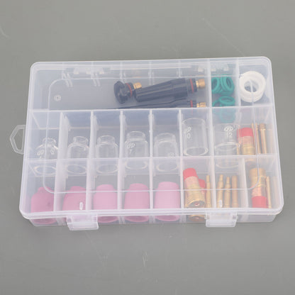 40Pcs TIG Welding Torch Stubby Gas Lens Kit tazza in vetro Pyrex per WP-17/18/26
