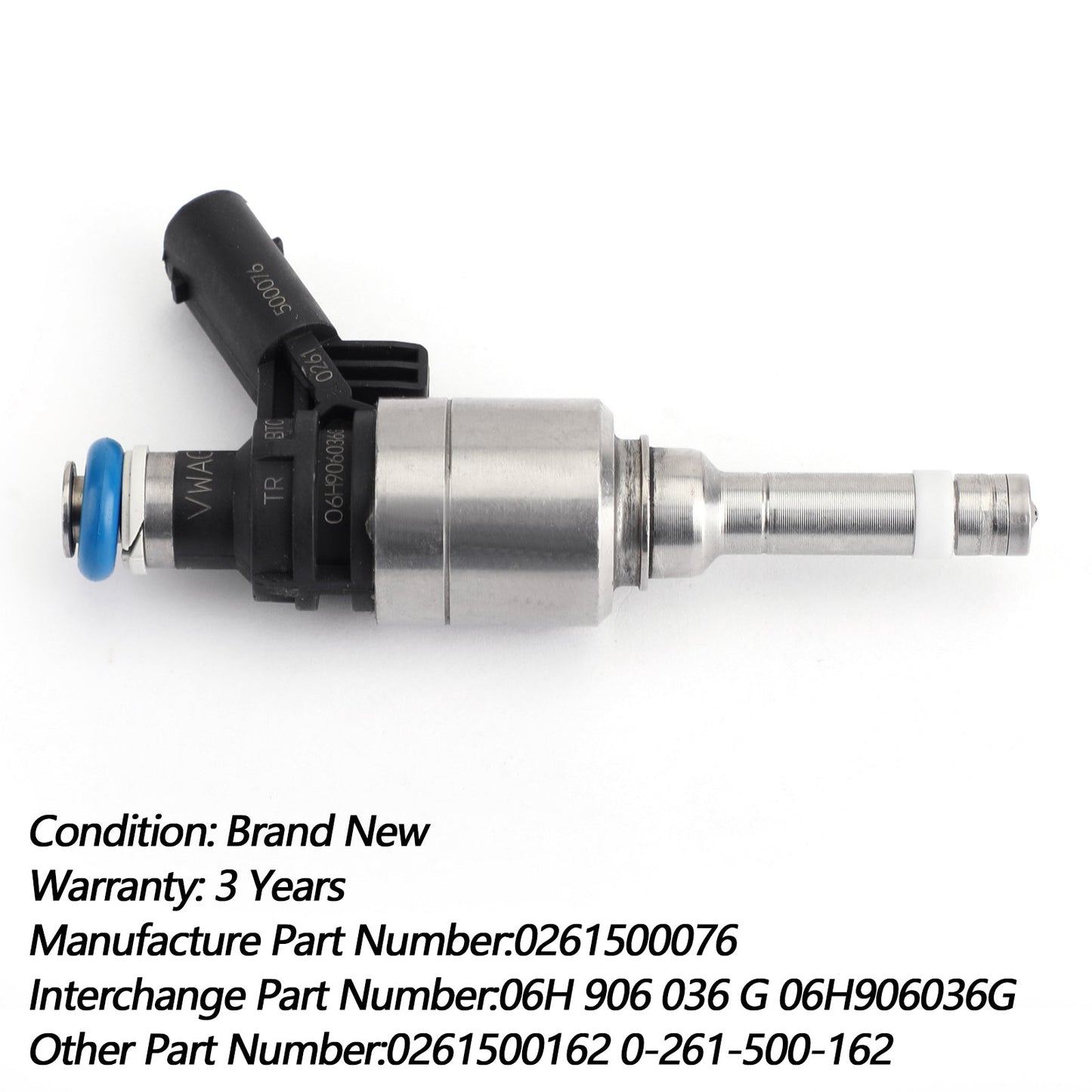 06H906036G 4 pezzi iniettori di carburante per Audi A4 A3 A5 TT VW T5 Eos CC 2.0L Turbo 0261500076 generico