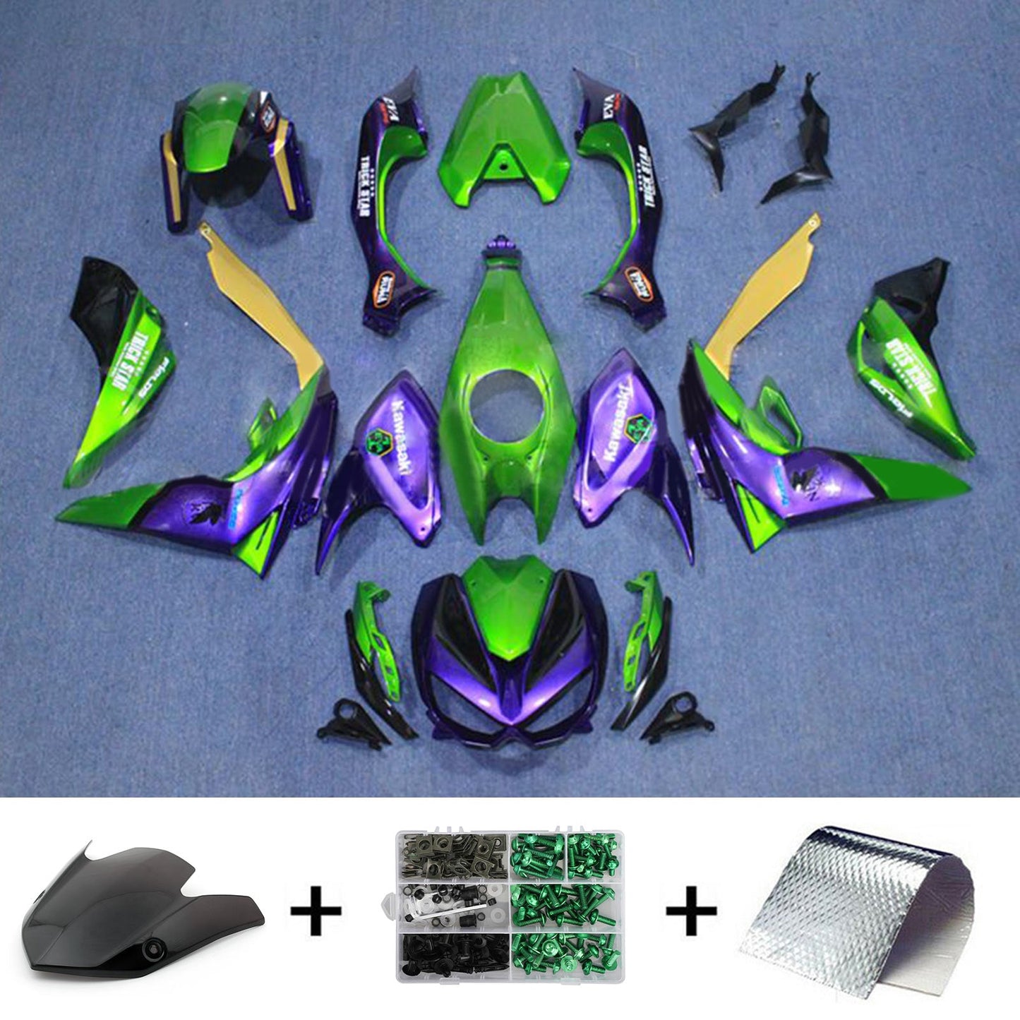 Amotopart Kawasaki Z1000 2014-2017 Kit carena Carrozzeria Plastica ABS