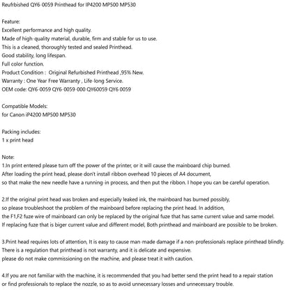 Canon IP4200 MP500 MP530 testina di stampa testina di stampa testina di stampa sostitutiva QY6-0059