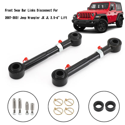 2007-2021 Jeep Wrangler JK JL 2.5-6” Collegamenti barra antirollio anteriore di sollevamento Scollegamento generico