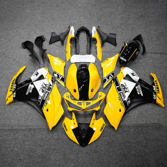 Kit di vendita Amotopart Yamaha 2014-2018 YZF R3 e 2015-2017 YZF R25 Kit di rivestimento nero giallo