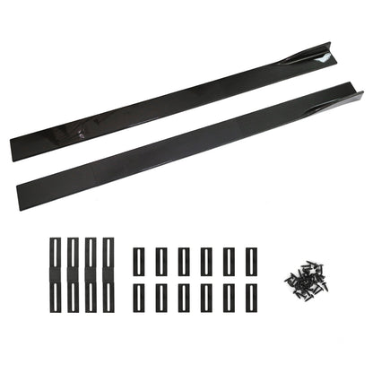 86.6" Universal Side Skirt Extensions Rocker Panel Splitter Lip Look in fibra di carbonio Generico